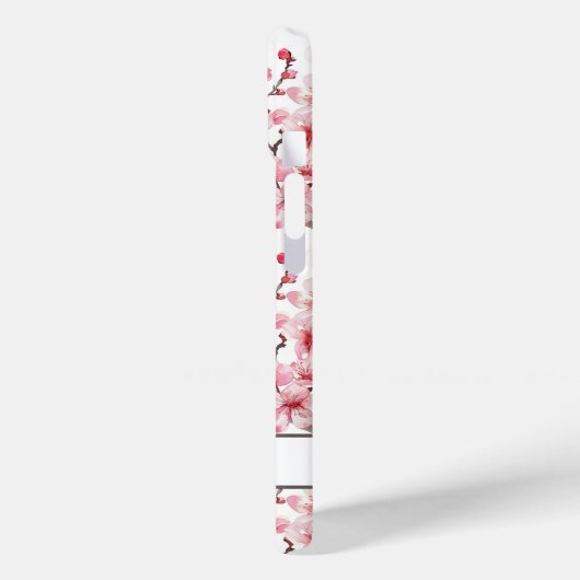Cherry Blossoms Sakura Pattern Monogrammed Case-Mate iPhoneケース (裏面 / 左)