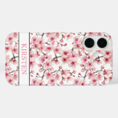 Cherry Blossoms Sakura Pattern Monogrammed Case-Mate iPhoneケース (裏面 (横))