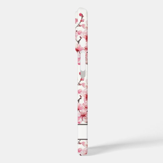 Cherry Blossoms Sakura Pattern Monogrammed Case-Mate iPhoneケース (裏面 / 左)