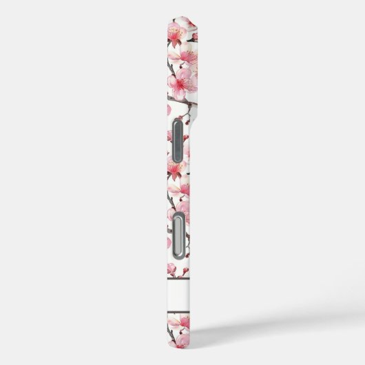 Cherry Blossoms Sakura Pattern Monogrammed Case-Mate iPhoneケース (裏面 / 右)