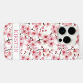 Cherry Blossoms Sakura Pattern Monogrammed Case-Mate iPhoneケース (裏面 (横))