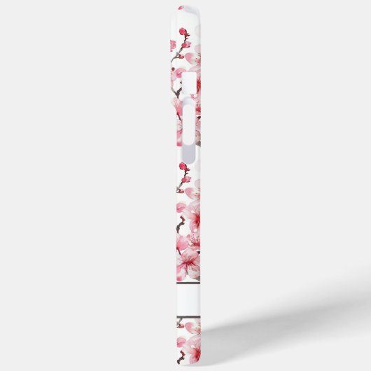 Cherry Blossoms Sakura Pattern Monogrammed Case-Mate iPhoneケース (裏面 / 左)