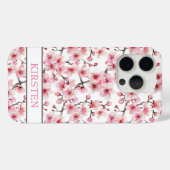 Cherry Blossoms Sakura Pattern Monogrammed Case-Mate iPhoneケース (裏面 (横))