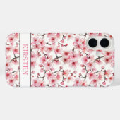 Cherry Blossoms Sakura Pattern Monogrammed Case-Mate iPhoneケース (裏面 (横))