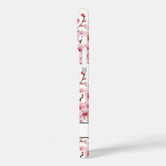 Cherry Blossoms Sakura Pattern Monogrammed Case-Mate iPhoneケース (裏面 / 左)