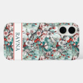 Cherry Blossoms Sakura Print Monogrammed Case-Mate iPhoneケース (裏面 (横))