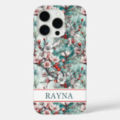Cherry Blossoms Sakura Print Monogrammed Case-Mate iPhoneケース (裏面)