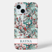 Cherry Blossoms Sakura Print Monogrammed Case-Mate iPhoneケース (裏面)