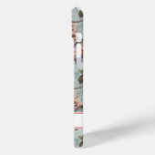 Cherry Blossoms Teal Sakura Print Monogrammed Case-Mate iPhoneケース (裏面 / 左)