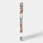 Cherry Blossoms Teal Sakura Print Monogrammed Case-Mate iPhoneケース (裏面 / 右)