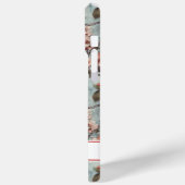 Cherry Blossoms Teal Sakura Print Monogrammed Case-Mate iPhoneケース (裏面 / 左)