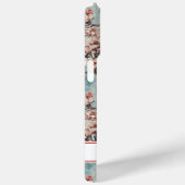 Cherry Blossoms Teal Sakura Print Monogrammed Case-Mate iPhoneケース (裏面 / 右)