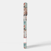 Cherry Blossoms Teal Sakura Print Monogrammed Case-Mate iPhoneケース (裏面 / 右)