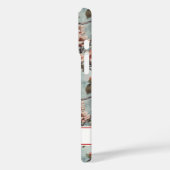 Cherry Blossoms Teal Sakura Print Monogrammed Case-Mate iPhoneケース (裏面 / 左)