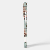 Cherry Blossoms Teal Sakura Print Monogrammed Case-Mate iPhoneケース (裏面 / 左)