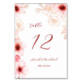 Cherry Blossoms Wedding テーブルナンバー (裏面)