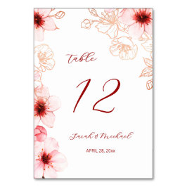 Cherry Blossoms Wedding テーブルナンバー
