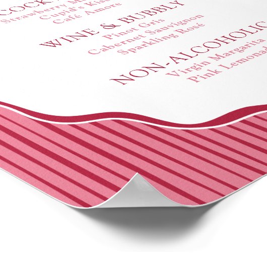 Cherry Bow Frame Drinks ポスター (角)