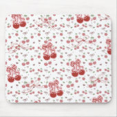 Cherry Bow Mousepad – Cute Desk Acessory マウスパッド (正面)