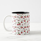 Cherry & Bow Pattern Coffee Mug ツートーンマグカップ (左)