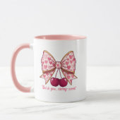 Cherry Bow Valentine’s Day Mug – Cute Kawaii Love  マグカップ (左)