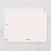 Cherry Bow Valentine’s Day Note Card 招待状 (裏面)