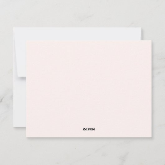 Cherry Bow Valentine’s Day Note Card 招待状 (裏面)