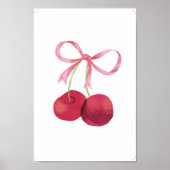 Cherry & Bow Wall Art – 8x12 Poster ポスター (正面)