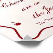 Cherry Bridal Shower Guess How Many Cherries ポスター (角)