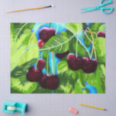 Cherry Cherries Hanging Tree Branches Decoupage  薄葉紙 (クラフト)