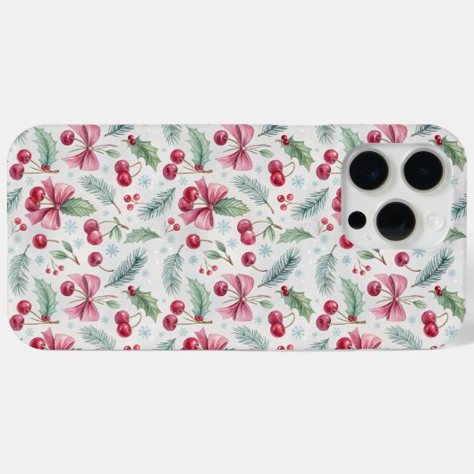 Cherry Christmas Case-Mate iPhoneケース (裏面 (横))