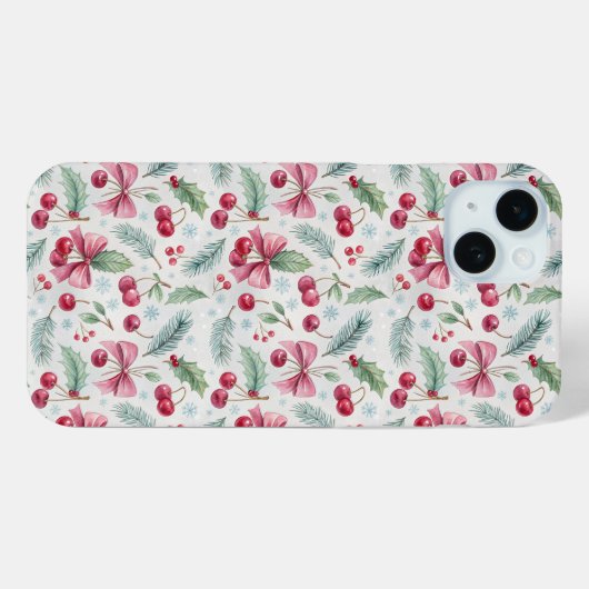Cherry Christmas Case-Mate iPhoneケース (裏面 (横))
