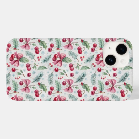 Cherry Christmas Case-Mate iPhoneケース (裏面 (横))