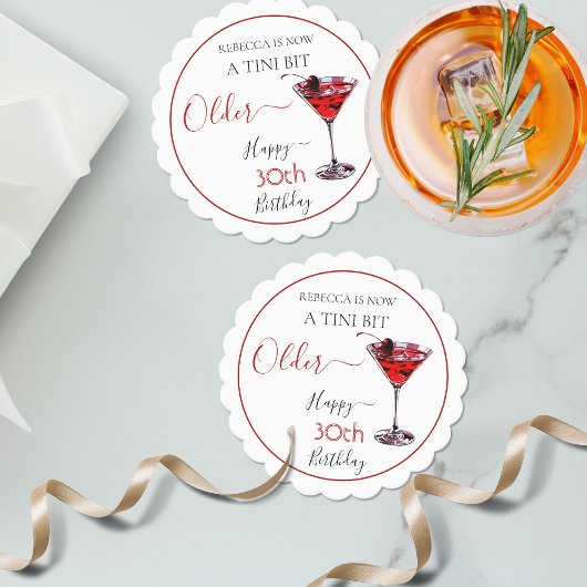 Cherry cocktail A tini bit Older Birthday ペーパーコースター