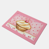 Cherry Cupcake Doormat  ドアマット (アングル)