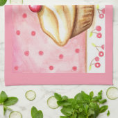 Cherry Cupcake Kitchen Towel  キッチンタオル (折り畳み)