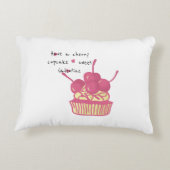 Cherry Cupcake Valentine – Hand-Drawn Dessert アクセントクッション (裏面)