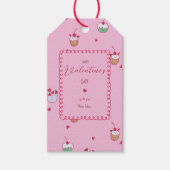 Cherry Cupcakes & Love Hearts – Valentine Dessert ギフトタグ (正面)