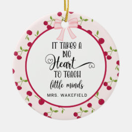 Cherry Custom Teacher Appreciation Gift Christmas セラミックオーナメント