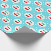 Cherry Dot Pattern – Retro Fruit Gift & Decor ラッピングペーパー (角)