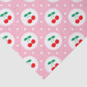 Cherry Dot Pattern – Retro Fruit Gift & Decor 薄葉紙 (詳細)