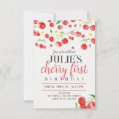 Cherry first birthday 案内状 (正面)