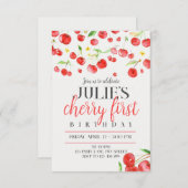 Cherry first birthday 案内状 (正面/裏面)