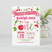 Cherry First Birthday Invitation 招待状 (スタンド正面)