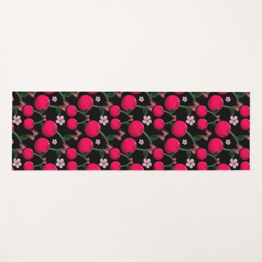 Cherry floral pattern  ヨガマット (正面(横))