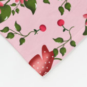 Cherry floral pattern Curtain フリースブランケット (角)