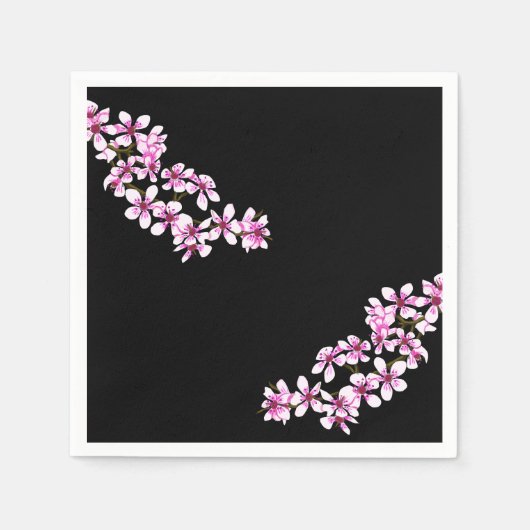 Cherry flowers スタンダードカクテルナプキン (正面)