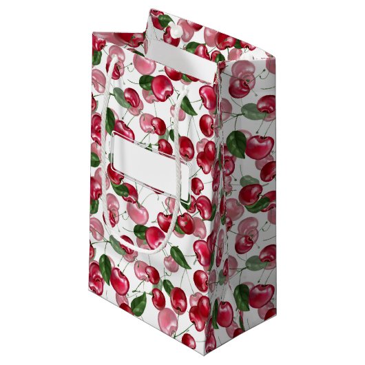 Cherry Fruit pattern スモールペーパーバッグ (正面アングル)