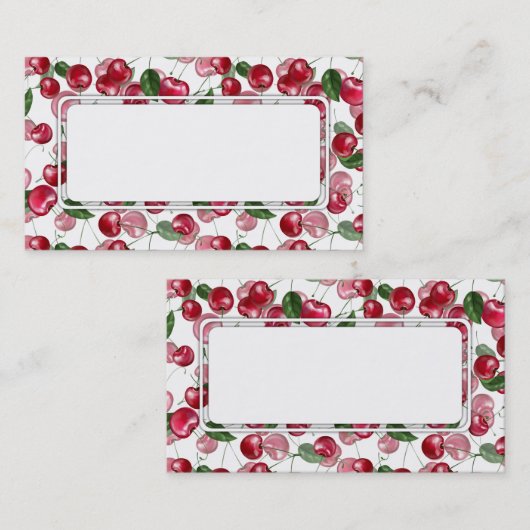 Cherry Fruit pattern 名刺 (正面/裏面)