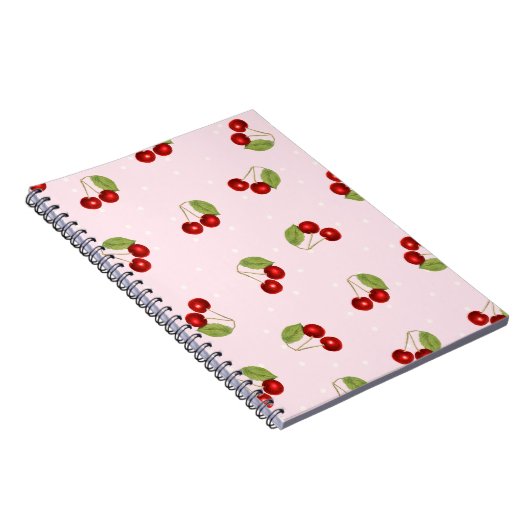 Cherry Fruit Pattern Notebook ノートブック (右側)